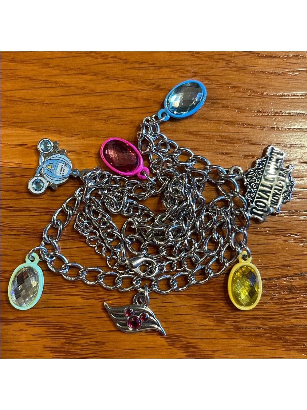 Disney Parks Collector Charm Necklace Royal Court Royal-Tea Cinderella